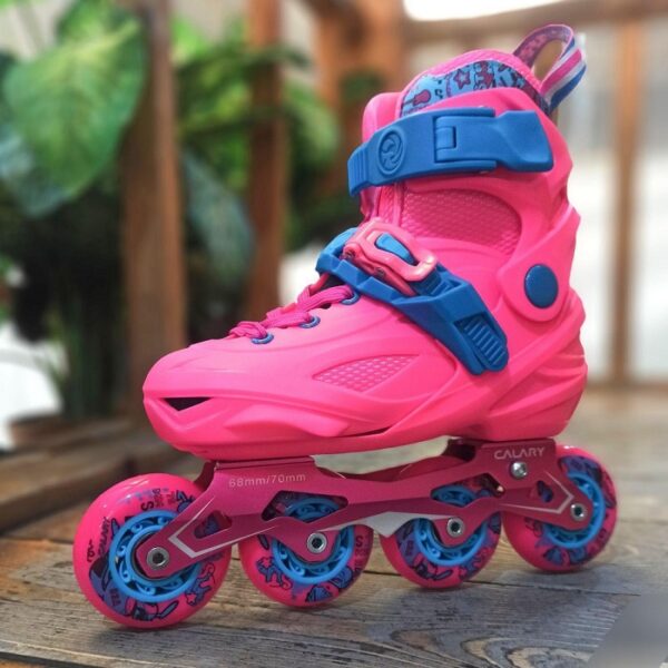 خرید فروش قیمت اسکیت ارزان بچه گانه کالاری مدل Calary C2 آبی - صورتی - پسرانه - دخترانه - سه چرخ - 4 چرخ