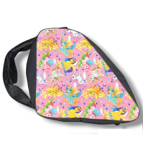 کیف ساک اسکیت دخترانه صورتی طرحدار تک شاخ (1)