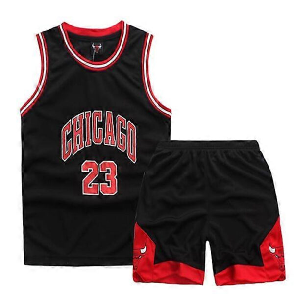 ست تاپ و شلوارک لباس بسکتبال شیکاگو بولز مشکی NBA Chicago Bulls Basketball Jerseys