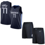 ست تاپ و شلوارک لباس بسکتبال دالاس ماوریکس سرمه ای NBA Dallas Mavericks Basketball Jerseys