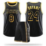 ست تاپ و شلوارک لباس بسکتبال لس آنجلس لیکرز مشکی NBA Los Angeles Lakers Basketball Jerseys