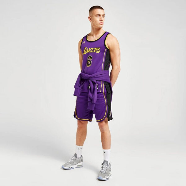 ست تاپ و شلوارک لباس بسکتبال لس آنجلس لیکرز بنفش NBA Los Angeles Lakers Basketball Jerseys