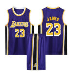ست تاپ و شلوارک لباس بسکتبال لس آنجلس لیکرز بنفش NBA Los Angeles Lakers Basketball Jerseys