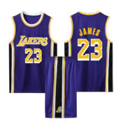 ست تاپ و شلوارک لباس بسکتبال لس آنجلس لیکرز بنفش NBA Los Angeles Lakers Basketball Jerseys