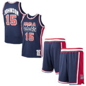 ست تاپ و شلوارک لباس بسکتبال تیم ملی آمریکا سرمه ای NBA USA National Team Basketball Jerseys