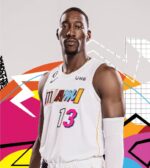 ست تاپ و شلوارک لباس بسکتبال میامی هیت سفید NBA Miami Heat Basketball Jerseys