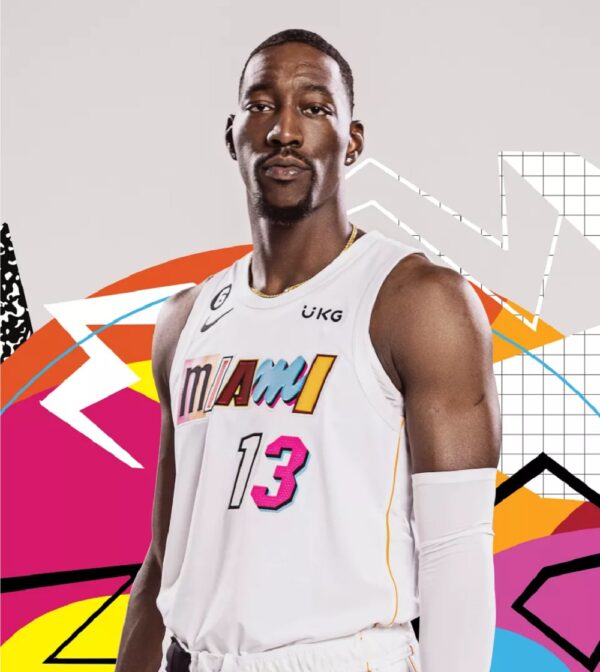 ست تاپ و شلوارک لباس بسکتبال میامی هیت سفید NBA Miami Heat Basketball Jerseys