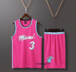 ست تاپ و شلوارک لباس بسکتبال میامی هیت سرخابی NBA Miami Heat Basketball Jerseys