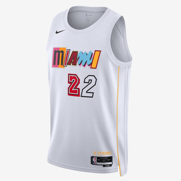 ست تاپ و شلوارک لباس بسکتبال میامی هیت سفید NBA Miami Heat Basketball Jerseys