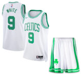 ست تاپ و شلوارک لباس بسکتبال بوستون سلتیکس سفید NBA Boston Celtics Basketball Jerseys