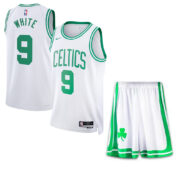 ست تاپ و شلوارک لباس بسکتبال بوستون سلتیکس سفید NBA Boston Celtics Basketball Jerseys