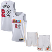 ست تاپ و شلوارک لباس بسکتبال میامی هیت سفید NBA Miami Heat Basketball Jerseys