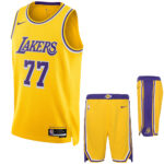 ست تاپ و شلوارک لباس بسکتبال لس آنجلس لیکرز زرد NBA Los Angeles Lakers Basketball Jerseys