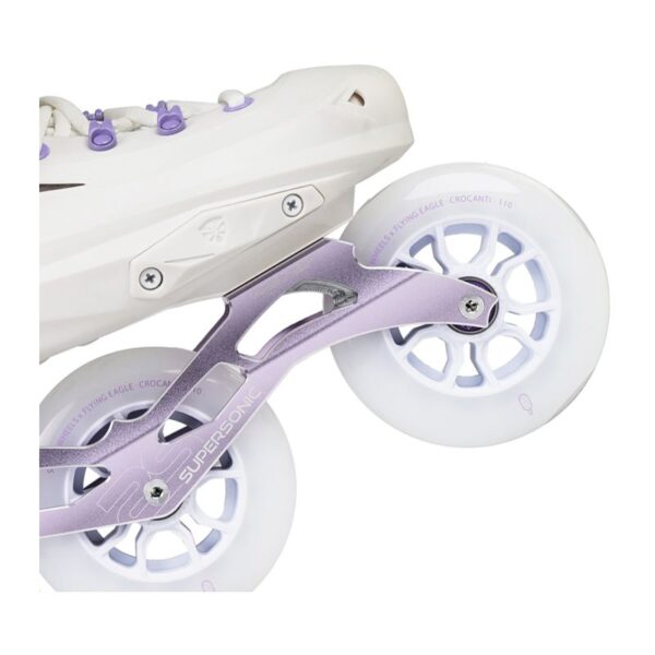 اسکیت 3 سه چرخ 110 میل حرفه ای فلایینگ ایگل FLYING EAGLE X7T REAVER TRI WHITE-PURPLE