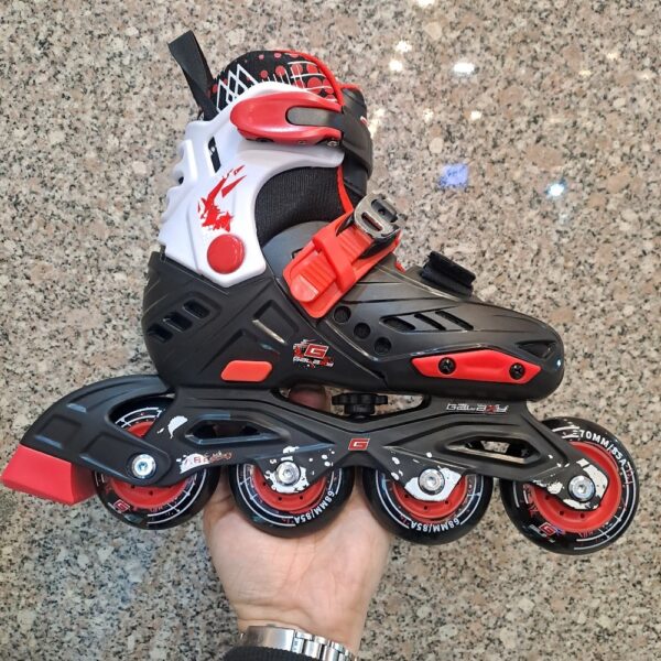 اسکیت کفشی آموزشی هارد بچگانه دخترانه صورتی galaxy 303 + لوازم (2) کفش اسکیت بچگانه دخترانه پسرانه هارد آموزشی Galaxy 303 سبز