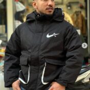 کاپشن مردانه زنانه اورجینال نایک کلاه دار ضخیم خارجی Nike Mamochci