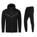 ست سویشرت گرمکن شلوار مردانه زنانه نایکی تک فلیس اورجینال مشکی NIKE Tech 005