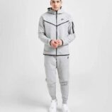 ست سویشرت گرمکن شلوار مردانه زنانه نایکی تک فلیس اورجینال طوسی NIKE Tech 005