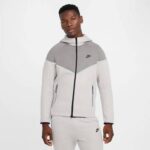 ست سویشرت گرمکن شلوار مردانه زنانه نایکی تک فلیس اورجینال سفید NIKE Tech 003